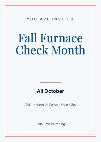Plumbing & HVAC elegant invitation template
