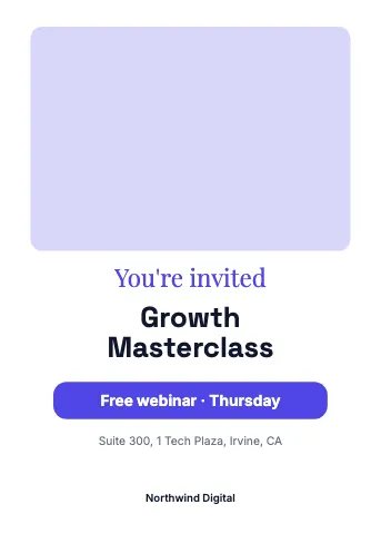 Tech & agency photo invitation template