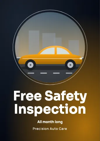 Auto repair grainy gradient invitation template