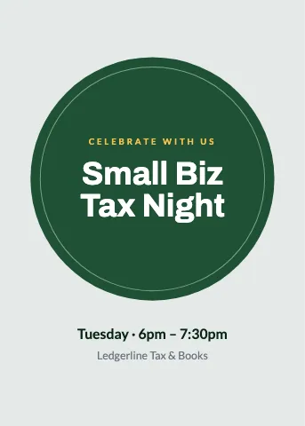 Accounting & tax circle seal invitation template