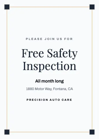 Auto repair corner frame invitation template