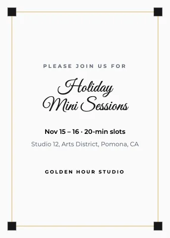 Photography & creative corner frame invitation template