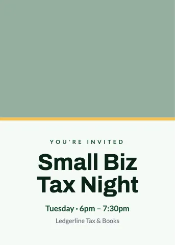 Accounting & tax photo band invitation template