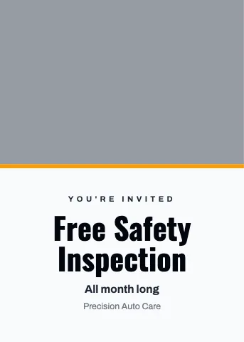Auto repair photo band invitation template