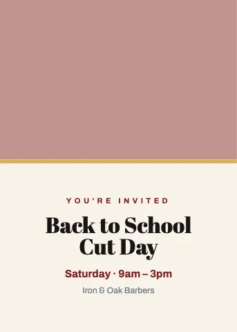 Barbershop photo band invitation template