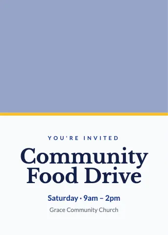 Church & community photo band invitation template