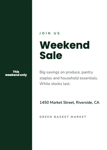 Grocery & market side panel invitation template