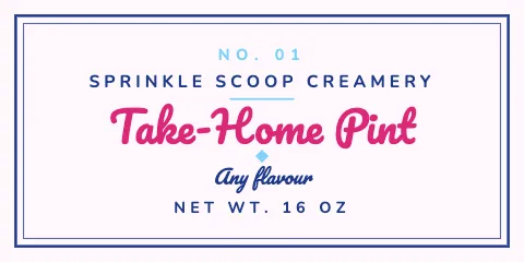 Ice cream shop apothecary label template