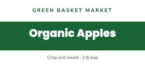 Grocery & market bold band label template
