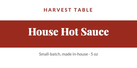 Restaurant bold band label template