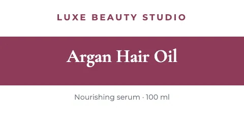 Salon & spa bold band label template