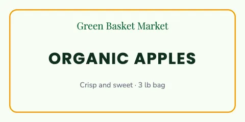 Grocery & market framed label template
