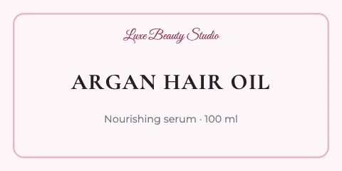Salon & spa framed label template