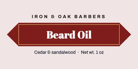 Barbershop hex tag label template