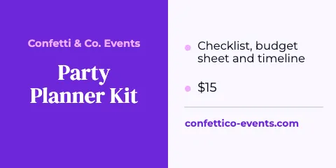 Event planner info panel label template