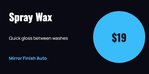 Auto detailing with price label template