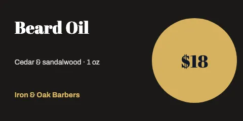 Barbershop with price label template