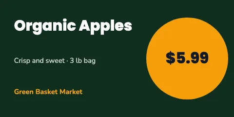 Grocery & market with price label template
