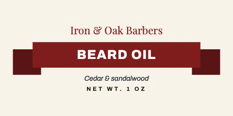 Barbershop ribbon label template