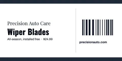 Auto repair three-panel wrap label template