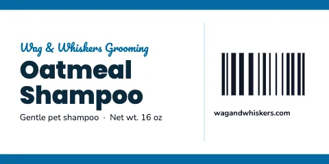 Pet grooming three-panel wrap label template