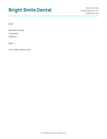 Medical & dental classic letterhead template
