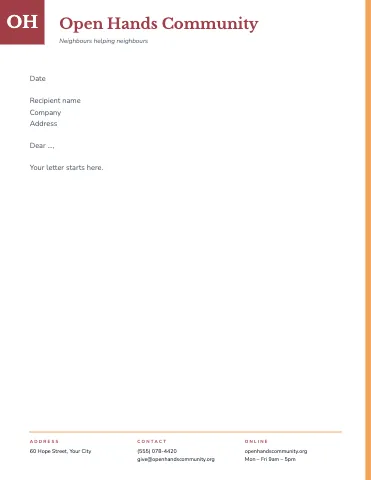 Nonprofit & charity corner mark letterhead template