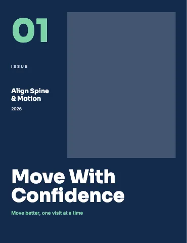 Chiropractic & physio colour block magazine template
