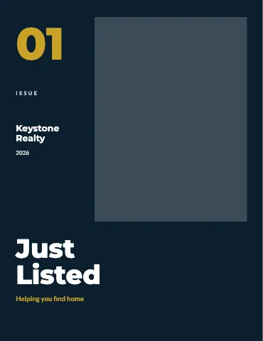 Real estate colour block magazine template