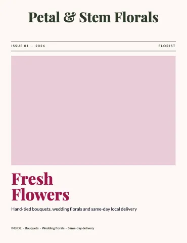 Florist editorial magazine template