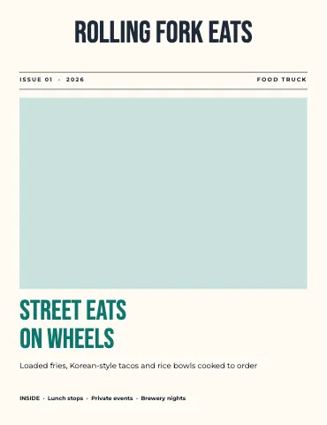Food truck editorial magazine template