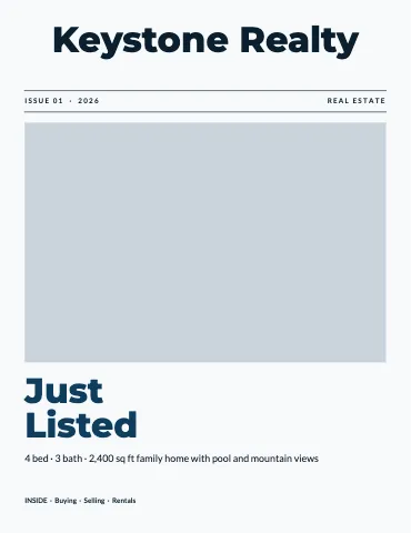 Real estate editorial magazine template