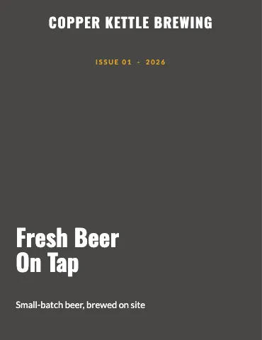 Brewery & bar issue magazine template