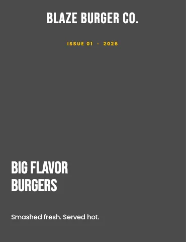 Burger joint issue magazine template