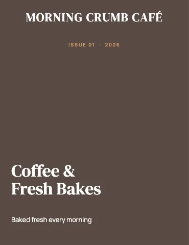 Café & bakery issue magazine template