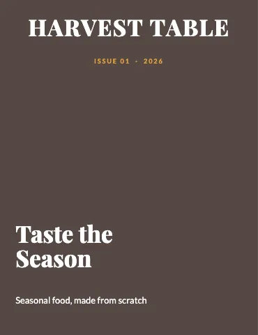 Restaurant issue magazine template