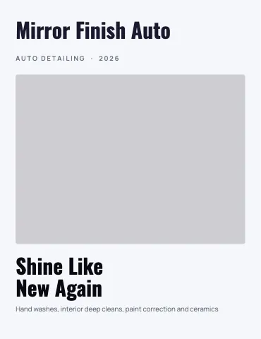 Auto detailing modern magazine template