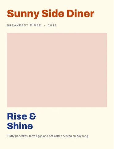 Breakfast diner modern magazine template