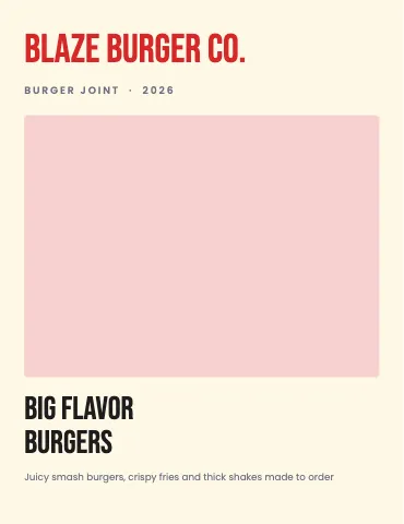 Burger joint modern magazine template