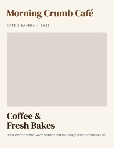 Café & bakery modern magazine template