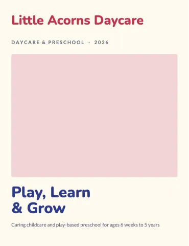 Daycare & preschool modern magazine template