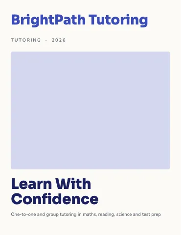 Tutoring modern magazine template