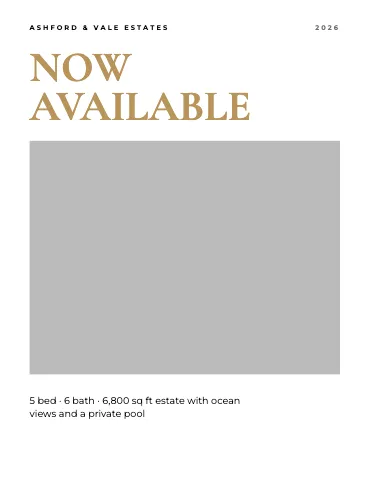 Luxury homes bold type magazine template