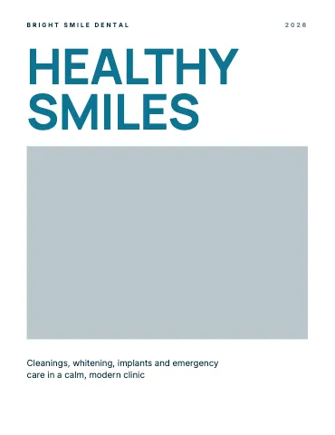 Medical & dental bold type magazine template