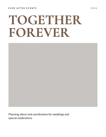 Weddings & events bold type magazine template