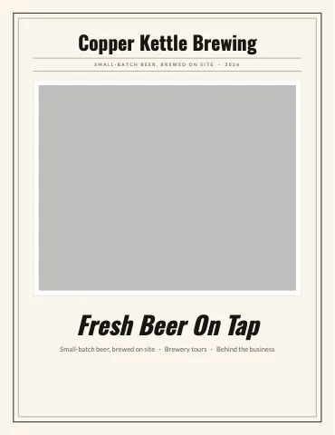 Brewery & bar framed classic magazine template