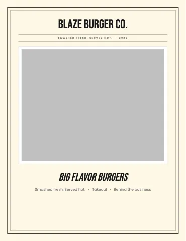 Burger joint framed classic magazine template