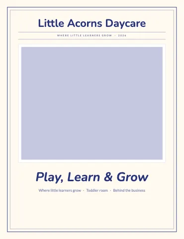 Daycare & preschool framed classic magazine template