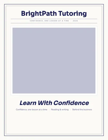 Tutoring framed classic magazine template