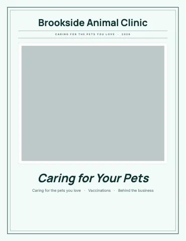 Veterinary clinic framed classic magazine template